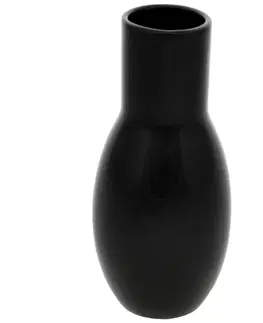 Vázy keramické Keramická váza Belly, 9 x 21 x 9 cm, čierna