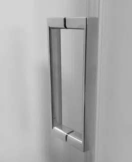 Sprchovacie kúty MEREO - Sprchový kút, LIma, štvorec, 100 cm, chróm ALU, sklo Čiré, dvere pivotové CK86933K