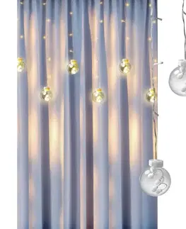 Vianočné dekorácie  LED Vianočný záves WISH BALLS 108xLED/8 funkcií 4,5 m teplá biela 
