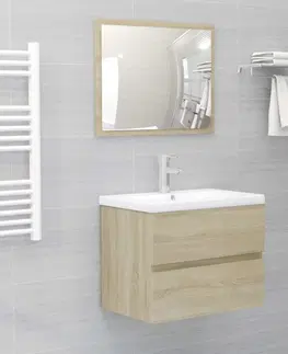 Kúpeľňové skrinky Skrinka pod umývadlo 60 cm Dekorhome Dub hnedý
