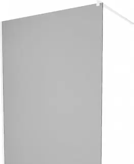 Sprchové dvere MEXEN/S - KIOTO Sprchová zástena WALK-IN 80 x 200 cm, grafit 8 mm, biela 800-080-101-20-40