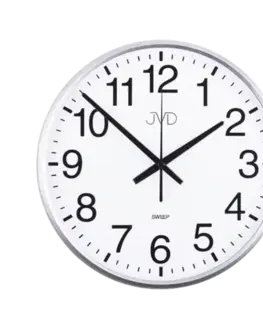 Hodiny Nástenné hodiny JVD HP684.1 strieborné, sweep, 31cm