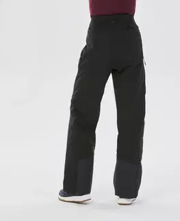 nohavice Dámske lyžiarske nohavice FR100 na freeride čierne