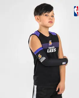 tričká Detské basketbalové spodné tielko UT500 Los Angeles Lakers NBA čierne
