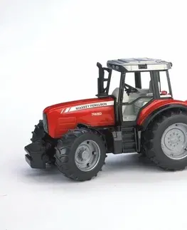 Hračky - dopravné stroje a traktory BRUDER - 02045 Traktor Massey Ferguson 7480 s prívesom