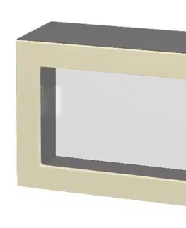 Kuchynské skrinky horná vysoká výklopná vitrína š.60, v.46, Modena W6046G, grafit / dub Sonoma