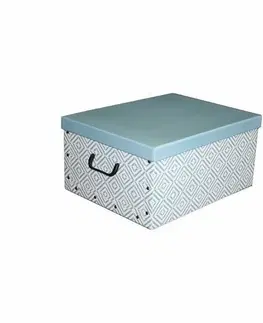 Úložné boxy Compactor Skladacia úložná krabica - kartón box Compactor Nordic 50 x 40 x 25 cm, svetlo modrá