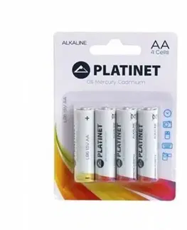 Batérie primárne PLATINET Monočlánok alkalický AA/LR06 1,5V, blister 4ks PLATINET 42464