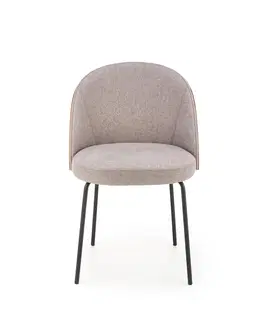 Jedálenské stoličky HALMAR K451 jedálenská stolička sivá / svetlý orech / čierna