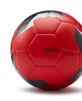 futbal Futbalová lopta F500 Hybride veľkosť 5 sneh a hmla červená