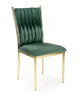 Jedálenské stoličky a kreslá Jedálenská stolička K436 Halmar Tmavo zelená