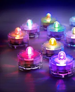 Svietidlá LED čajové sviečky Colorky, 12 ks