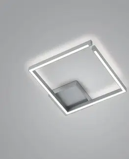 Stropné svietidlá Knapstein Stropné LED svetlo Yoko up/down štvorcové nikel