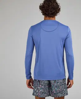 surf Pánske tričko na surfovanie s ochranou proti UV s dlhým rukávom modré