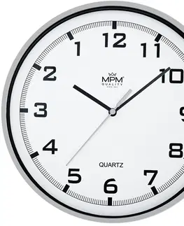 Hodiny Dizajnové hodiny strieborné MPM E01.2478.70.A spätný chod 