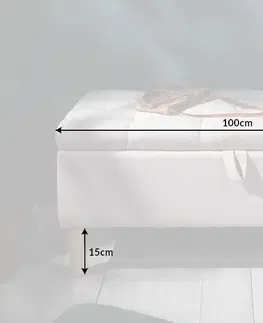 Lavice do jedálne LuxD Dizajnová lavica Queen 100 cm béžová