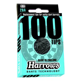 Hroty na šípky Hroty Harrows Micro Soft 2BA 100ks modré