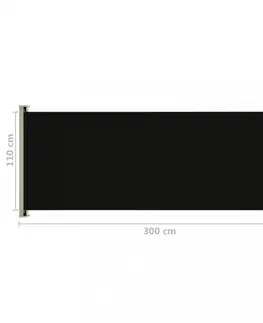 Bočné markízy Zaťahovacia bočná markíza 117x300 cm Dekorhome Hnedá