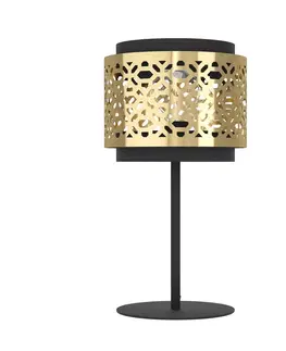 Lampy na nočný stolík EGLO Stolová lampa Sandbach v čiernej a mosadznej