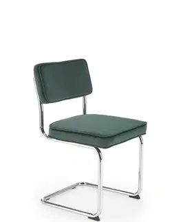 Jedálenské zostavy Konzolová jedálenská stolička K510 Halmar Tmavo zelená