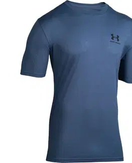 Pánske tričká Pánske tričko Under Armour Sportstyle Left Chest SS Blue Ink - L
