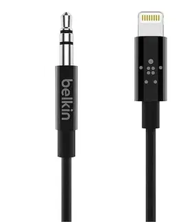 USB káble Belkin AV10172bt06-BLK Lightning - 3,5mm jack, 1,8m, černý
