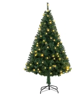 Vianočné ozdoby Juskys Umelý vianočný stromček s LED sviečkami - 210 cm