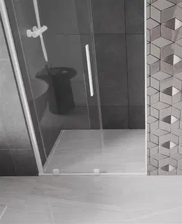 Sprchovacie kúty MEXEN/S - Velár posuvné sprchové dvere 110, transparent, biela 871-110-000-01-20