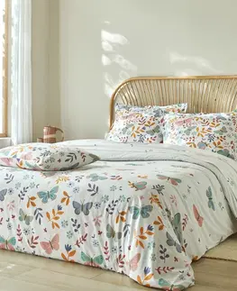 Bavlnené Bavlnená posteľná bielizeň Envolée s potlačou motýlikov