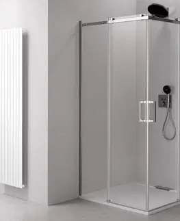 Sprchovacie kúty POLYSAN - THRON LINE ROUND štvorcový sprchový kút 1100x1100, guľaté pojazdy, rohový vstup TL2111-5005