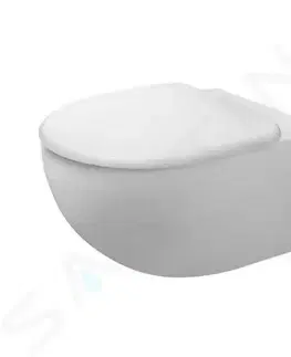 Záchody DURAVIT - Architec Závesné WC s doskou SoftClose, Rimless, biela 45720900A1
