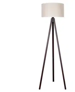 Lampy   - Stojacia lampa 1xE27/60W/230V krémová/hnedá 