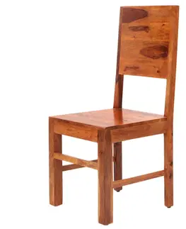 Jedálenské stoličky Stolička Amba s plným operadlom z indického masívu palisander