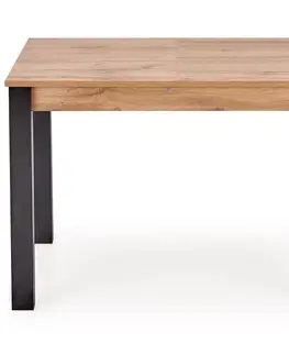 Stoly v podkrovnom štýle Rozkladací stôl Gino 100/135x60cm Dub Wotan/Čierna