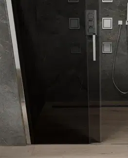 Sprchovacie kúty MEXEN - OMEGA posuvné dvere 130x190 cm 8 mm chróm, grey so sadou pre niku 825-130-000-01-40