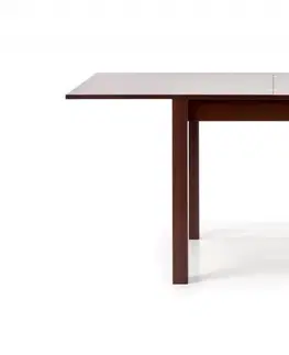Jedálenské stoly Rozkladací jedálenský stôl GRACJAN Halmar Biela / dub sonoma