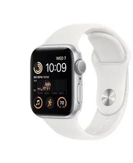 Inteligentné hodinky Apple Watch SE GPS 40mm Silver Aluminium Case with White Sport Band - Regular MNJV3CS/A