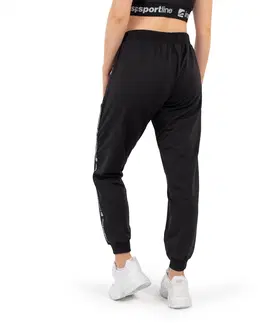 Dámske klasické nohavice Tepláky inSPORTline Comfyday Woman štandardná - čierna - XL