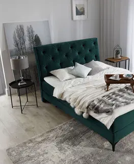 Postele NABBI Lazio 140 čalúnená manželská posteľ s úložným priestorom sivá