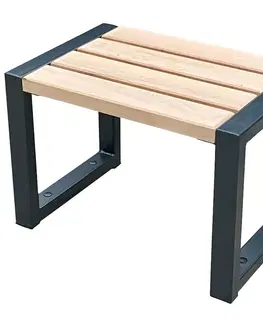 Záhradné drevené kreslá Moderná stolička bez operadla prírodné drevo