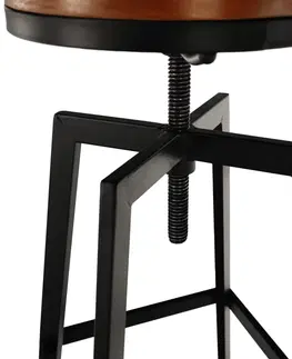 Barové stoličky Barová stolička, čierna/dub, DINEA