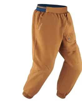 nohavice Chlapčenské turistické nohavice SH100 hrejivé a vodoodpudivé 2-6 rokov