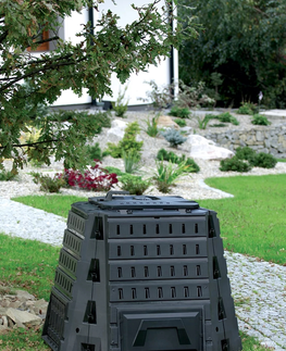 Kompostéry NABBI IKBI900C záhradný kompostér 900 l čierna