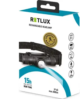 Svetlá a baterky Retlux RPL 706 Outdoor nabíjacia LED CREE XM-L2 čelovka, dosvit 200 m, výdrž 15 hodín