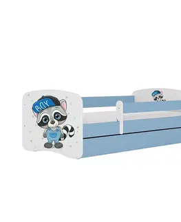 Jednolôžkové postele Detská Posteľ. Babydreams+Sz+M Modrá 80x180 medvedík čistotný