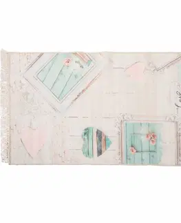 Koberce a koberčeky KONDELA Sonil koberec 120x180 cm béžová / vintage vzor
