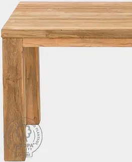 Stolčeky DEOKORK Záhradný masívny teakový stôl FLOSS RECYCLE (rôzne dĺžky) 220x100 cm
