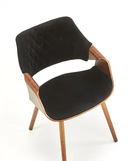 Jedálenské stoličky HALMAR K396 jedálenská stolička čierna / orech