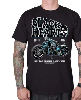 Pánske tričká Tričko BLACK HEART Blue Bobber čierna - XXL
