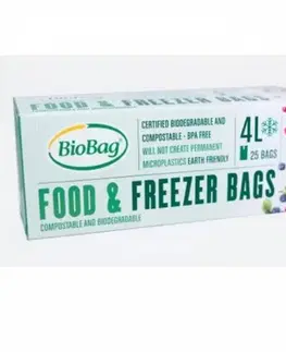 Dózy na potraviny Sáčok na mrazenie 4L kompostovateľný BioBag 25ks